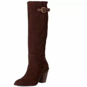 PRICE DROP! Kelsi Dagger Brown Suede Boots 3 1/4" Heel Size 8